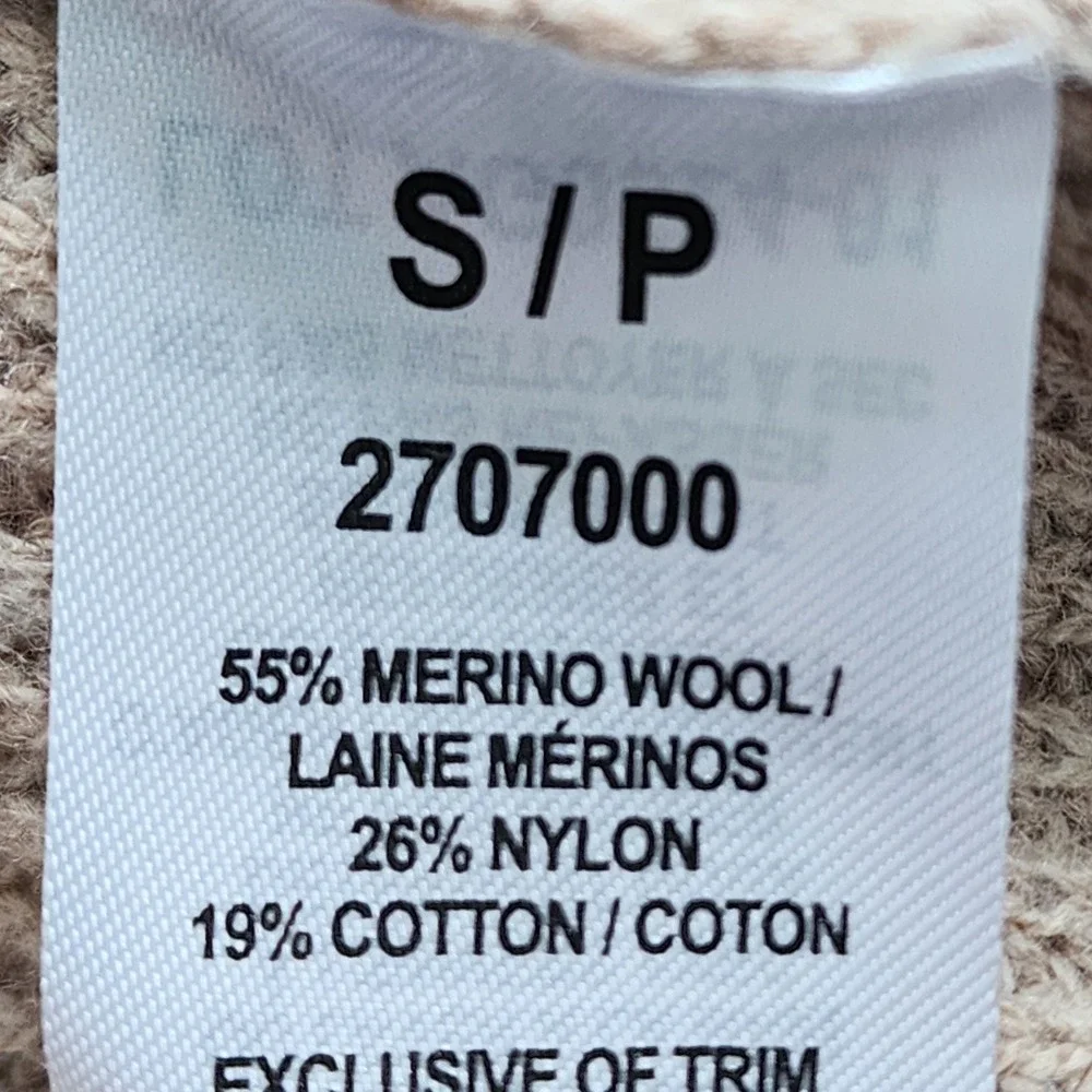 Tahari Cowl Neck Sweater Womens Small Merino Wool Blend Rib Knit Tunic Luxury - Picture 7 of 16